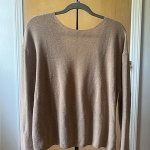 Classic Tan OPEN BACK Women's Sweater